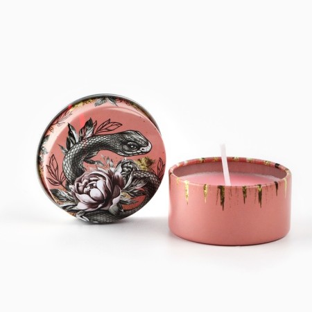 New Year. New Year's candle in the Iron Bank "Snake" Aroma Vanil, 4.8 cm-5