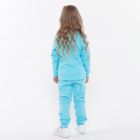 Costume (jumper, trousers), children are launched, turquoise color, height 98 cm-4