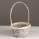 Wicker basket, d17x10.5xh33cm, gray, bamboo