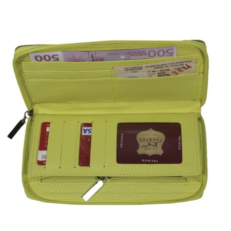 Women's wallet, lightning, yellow flotter color-1