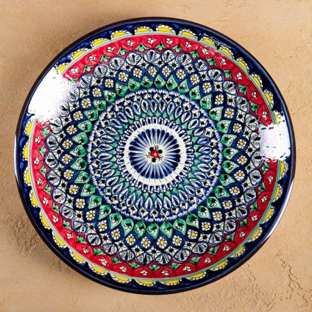 Largan Rishtan ceramics "Patterns", 32 cm, blue-5