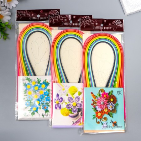 Strips for quilling "Color" (nr 240 strips) width 0.5 cm length 54 cm 26x11x0.5 cm-3