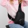Bag over the shoulder bee Bear with lightning, black color