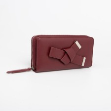 Women's wallet with lightning, burgundy color