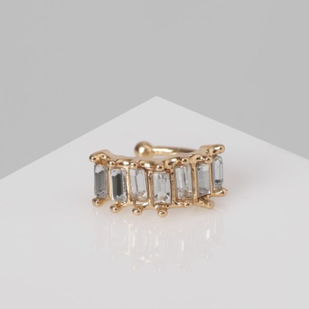 Earring "Kaff" Sparks, white color in gold-1