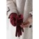 Female gloves, size 7.5, without insulation, burgundy color