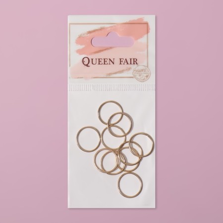 Hair piercing "Rings", D = 1.4 cm, 10 pcs, Golden color-4