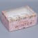 Folding box for 6 cupcakes with the Happy Winter window, 25 x 17 x 10 cm, New Year