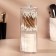 Organizer for storing cotton sticks and disks, with a lid, 2 removable sections, 6.7 × 19 cm, in a cardboard box, a transparent color