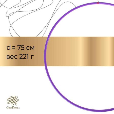Broke for rhythmic gymnastics Grace Dance, professional, d = 75 cm, purple color