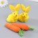 Souvenir "Bunny with carrots" set 4 pcs 15x18 cm mix