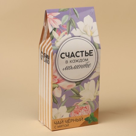 Black tea "Happiness", taste: Mint, 100 g.-5