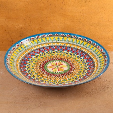 Largan Rishtan ceramics "Patterns", 42 cm, multi -colored-3