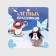 New Year's Brooch "Mr. Penguin", colored in gold