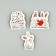 Set of stickers "Lovers", 5 x 5 cm