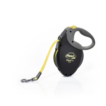 Roulette Flexi Giant Neon M (up to 25 kg) with a reflective belt, 8 m