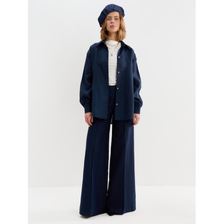 Pants Female Palazzo Minaku: Minaku: Safari Blue color, size 46-8