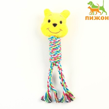 Soft toy for dogs "bear", 28 cm, yellow