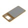 Phone stand, folding, metal, rubberized, yellow