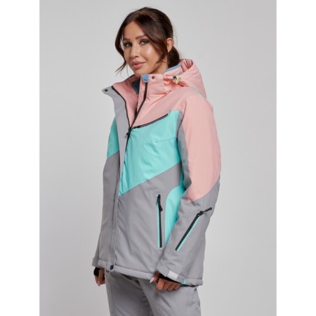 Ski jacket female winter, size 42, pink color-4