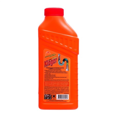 KLOGER cleaning tool, gel to eliminate blockages in pipes 500 ml-1