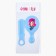A set with a mirror and a comb "mermaid", 12 × 6.1 cm, blue color