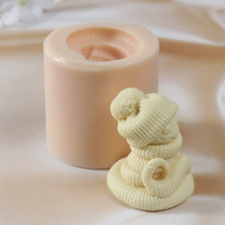 Silicone Mold "Snake in a hat" silicone 7x6x5.5 cm-1