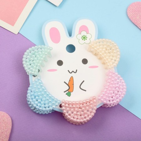 Hair crab "Beatrice Bunny" (set of 5 pcs) arc, 3 cm, mix