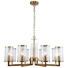 Люстра подвесная Vase 8xЕ14 40Вт, размер 75x75x50-85 см, цвет бронза
