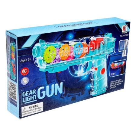 Pistol "Techno", with rotating gears, light, sound-3