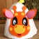Bath cap with children's applique "Girafics" of felt