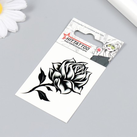 Tattoo on the body "Rose" 5.3x6.2 cm-1