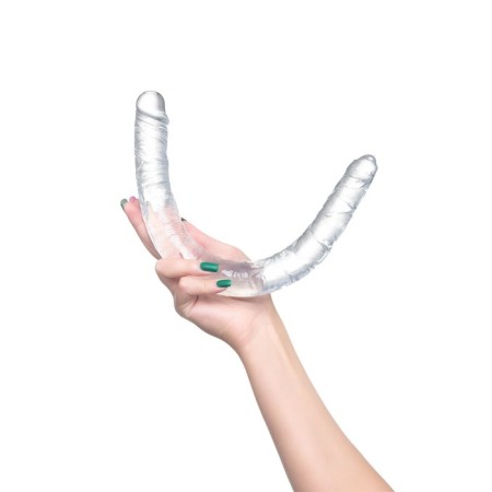 Fallomitator Bilateral Toyfa Double Dildo, TPR, Transparent, 40 cm-7