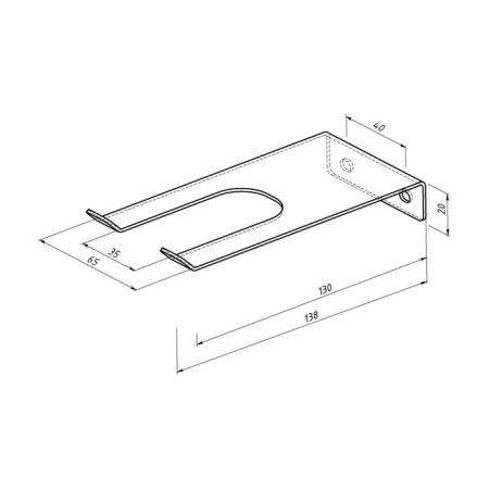 Holder for the Scotch tape dispenser/adhesive packaging tape, wall -mounted, black-8