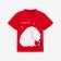 Children's T -shirt "White Bear", red color, height 62 cm