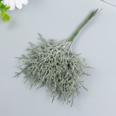 Artificial plant for creativity "Juniper" 1 bouquet = 10 branches gray 15 cm-1