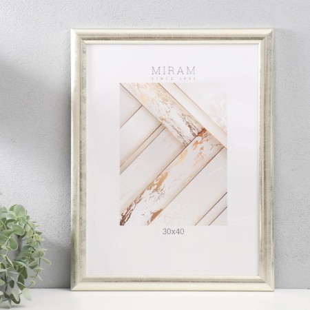Photo frame Plastic "Mira" 30x40 cm, 221 silver (plastic screen)-1