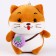 Soft toy "hamster with a fruit" on a key fob, 12 cm, color mix