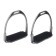 Metal stirrup with rubber inserts, chrome, set 2 pcs