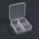 Organizer for decor, 4 sections, 6.7 × 6.7 × 2.3 cm, the color is transparent