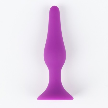 Anal traffic jam, oki-horses, cone, Soft silicone, 25 x 80 mm, purple