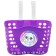 Children's basket on a bicycle, purple color