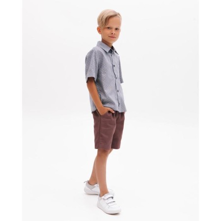 Shorts for the boy Minaku: Casual Collection Kids, chocolate color, height 152 cm-3