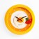 Wall clock, series: kitchen, ovarian, d-29 cm, yellow rim