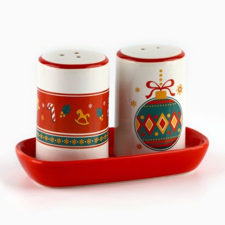 New Year! Set for spices New Year's ceramic “Gingerbread men!”, 12x6.5x7 cm, white color-1