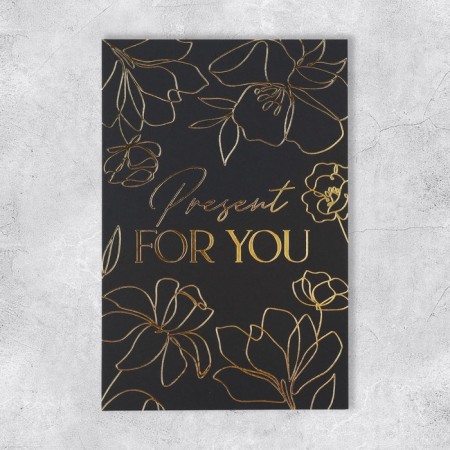 Congratulatory card "For You", black craft, 10 x 15 cm-1