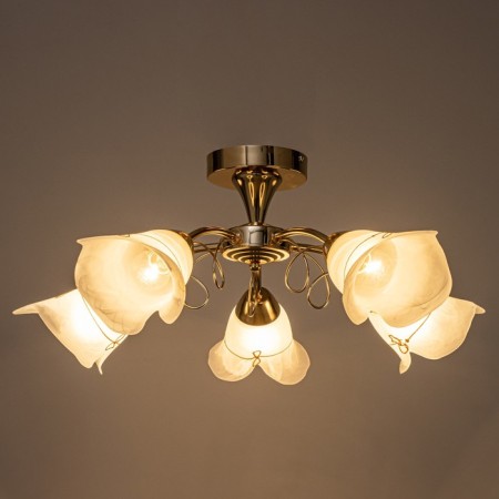 Chandelier Ceiling relic 5x40W E27 gold 60x60x30 cm-2
