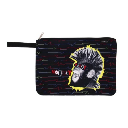 A4 notebook folder, 365 x 250 x 10 mm, lightning from above, textile, Erich Krause Punky Monkey