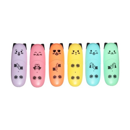 A set of markers of textbooks 6 colors, 5.0, Devente Pastel beveled-2
