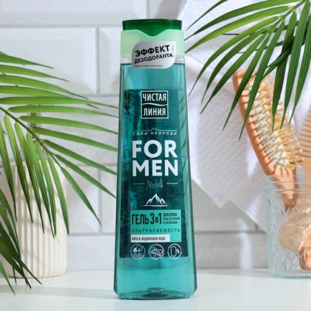Shower gel 3 in 1 "clean line", "mint and glacial water", ultrasound, 400 ml